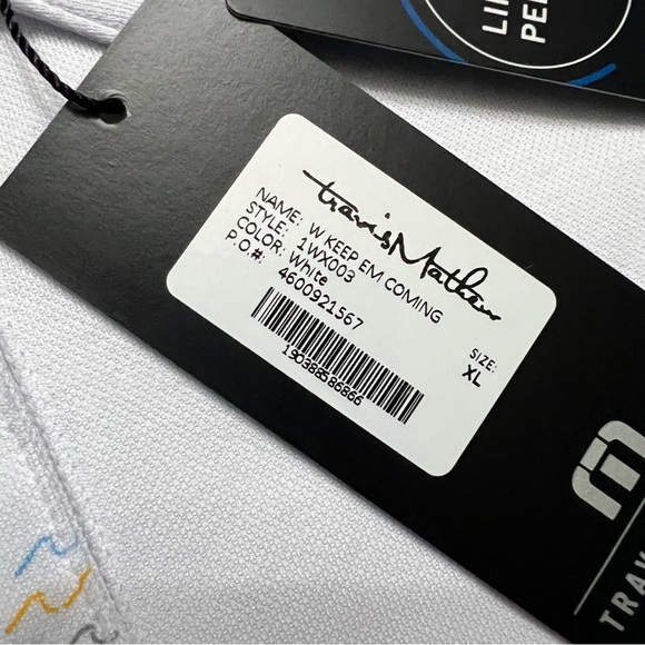 Travis Mathew Golf Keep ‘Em Coming White Polo Shirt High Noon Seltzer Women’s XL - Picture 6 of 14